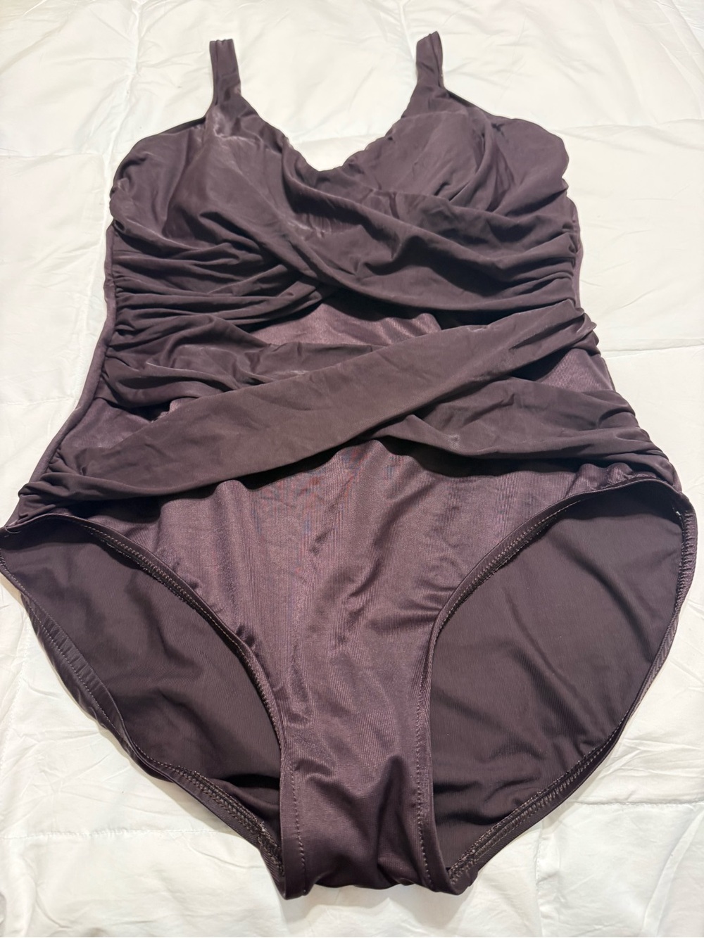 Miraclesuit size 26 Ruched One-Piece Swimsuit in brown